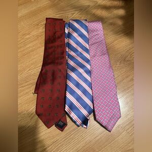 Elegant Men's Tie Set - Red, Blue, Pink